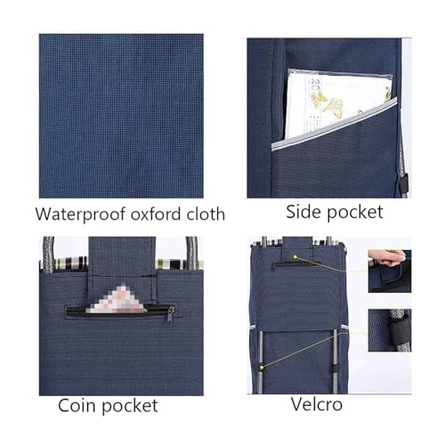 Carretilla plegable con 6 ruedas para compras miniatura 5