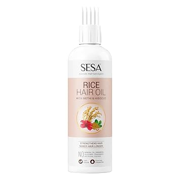 Sesa Rice Hair Oil with Methi & Hibiscus for Long & Strong Hair | 100% Natural | NO Mineral Oil - 200 ml
