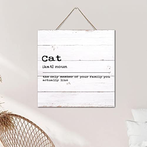 Plaque verticale en bois définition chat pour entrée chaleureuse - 5