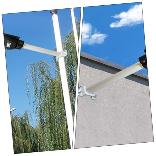 Soporte de Farolas Solares con Accesorio Metálico Antiviento para Postes 3