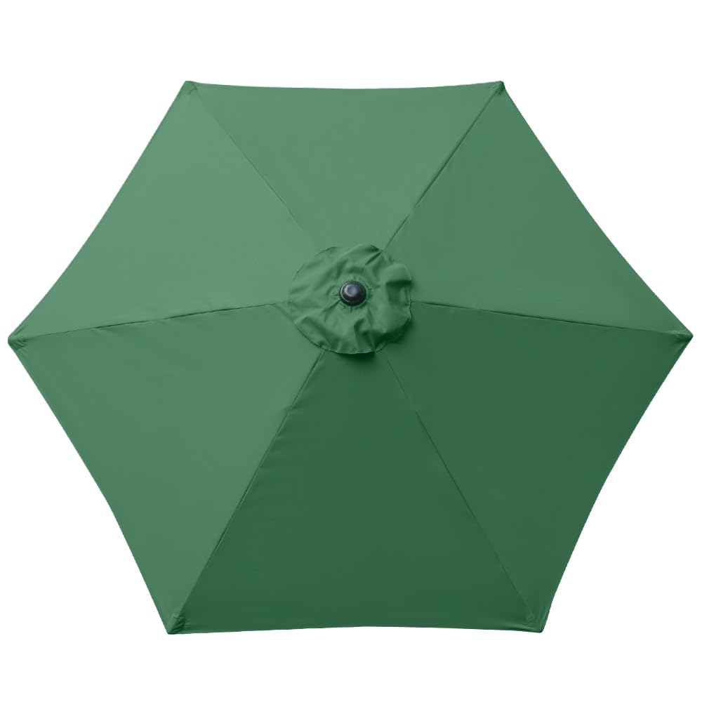Green Bay Replacement Fabric Garden Parasol Canopy Cover for 2.5m 6 Arm Parasol - Green — image 1