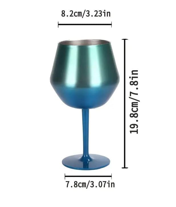 Crobat Stainless Steel Double-Layer Goblet Vacuum Insulated Champagne Wine Glasses for Bar Party Versatile for All Beverages Modern Look 2