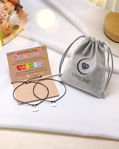 Image of First Day of Kindergarten /Preschool Gift Back to School Bracelet Mommy and Me Matching Mother Daughter Bracelets