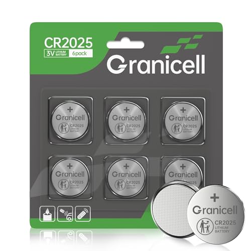 Granicell 2025 Battery Apple AirTag CR2025 Lithium 3V Coin