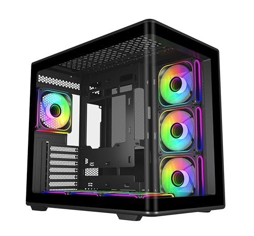 Image of Cooler Master Elite 600 ATX Mid-Tower Case Black | 7X Pre-Installed Reverse ARGB Fans | Tempered Glass Side Panel | 360mm AIO & ATX Mobo Support | USB 3.2 Gen 2x2 Type-C | RTX 50 Series GPU Ready