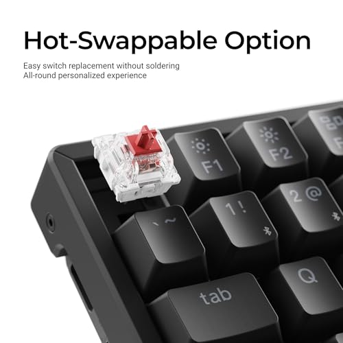 Image of Keychron K2 75% Layout QMK Wireless Mechanical Keyboard Super Banana Switch, Swappable RGB Backlight Aluminum Frame with Shine-Through Double-Shot PBT Keycaps for Mac Windows-Version 3