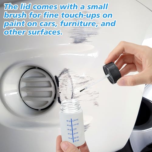 Image of Mumufy Touch up Paint Bottle with Brush Mixing Ball, Clear, 120 Pcs