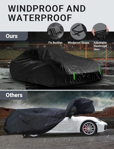 Image of Proadsy Custom Fit 1998-2026 Porsche 911 Car Cover Carrera Waterproof Sun | UV-Blocking Waterproof With Soft Lining Prevents Leaks & Scratches. Perfect For Sunny, Snowy Outdoor Parking, Garage Storage
