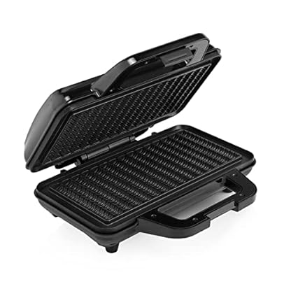 Tristar WF-1171 Waffel-Pommes-Maker, 1000, Edelstahl, Silber, Schwarz, 15 Stück