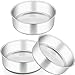 Homikit Okrągła forma do pieczenia, 20 cm, polerowana stal nierdzewna, zestaw 3 sztuk, głębokość 7 cm, wysokiej jakości forma do pieczenia, nierdzewna i nietoksyczna, nadaje się do mycia w zmywarce