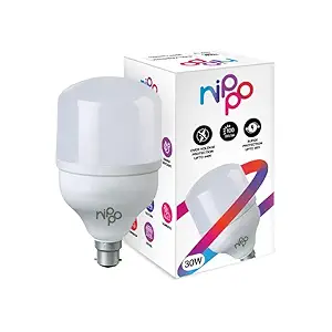 NIPPO 30W LED Bulb - Cool Day Light, Base 22, 1 Year Warranty, Voltage Surge Protection, High Energy Savings - NPB-30W