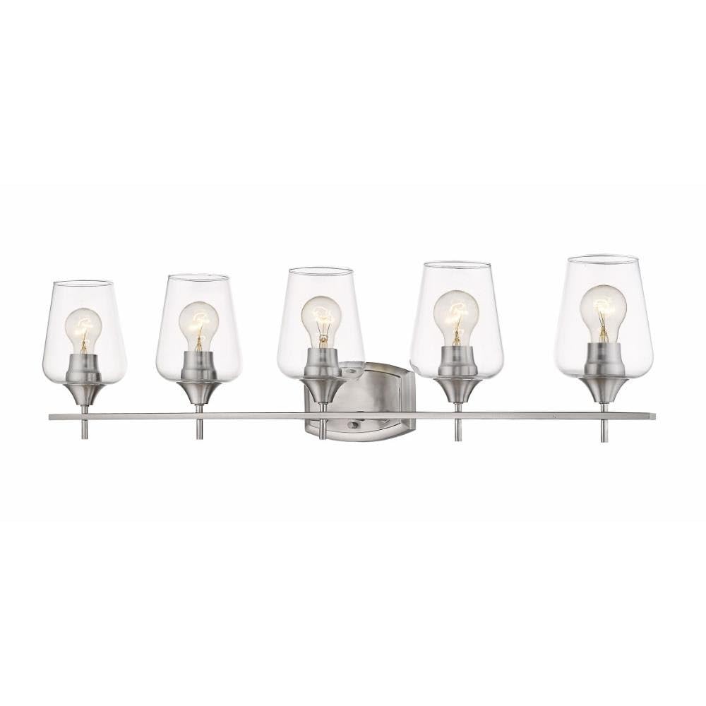 (Golden color)Z-Lite 5 Light Vanity 473-5V-BN, Clear