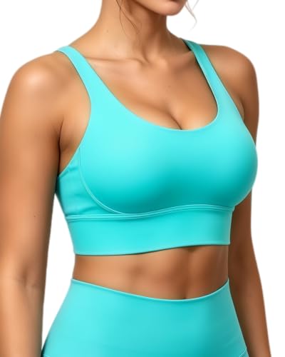 Image of Grace Form Strappy Sports Bra for Women Padded Push Up Sport Bra Athletic Running Workout Bra Yoga Bra
