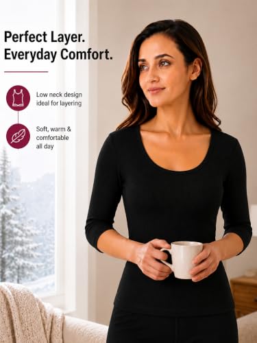 Image of Bodycare Insider Bodyacre Women Round Neck Full Sleeves Vest : High Warmth & Thin Fabric for Optimum Heat Even in Coldest Condition