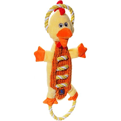 Charming 61173 Ropes-A-Go Go-Chicken Squeak Toys #TOP9