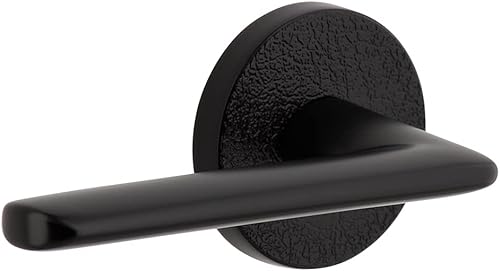 Viaggio 621071 - Roseta de piel Circolo de color negro satinado con palanca Brezza