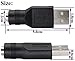 AAOTOKK USB 2.0 A Male to Male Adapter, 5.5x2.1mm Female to Male DC Power Adapter, 2 Pack