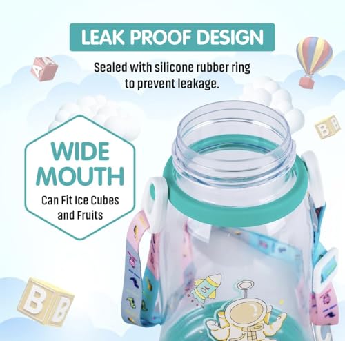Image of Pack of 6 Water Bottles Sippers for Kids, Birthday return gifts for Kids Party, Return Gift Items for Boys and Girls Age 2,3,4,5,6,7 + Years Old