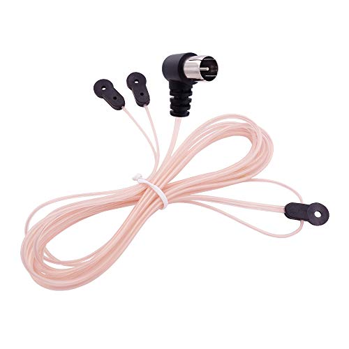 Fancasee Universal Fm Antenna Dipole 75 Ohm F Male Push On Plug Coax Coaxial Cable Antenna With Pal 3.5Mm Bnc Jack Connector & 75 To 300 Ohm Adapter Fm Radio Antenna For Home Av Stereo Receiver Indoor #TOP4