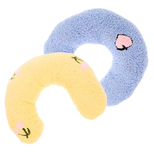 JOINPAYA 2個 猫の枕 U字型の猫枕 コの字の猫首枕 猫用の猫枕 首保護枕 U字ク