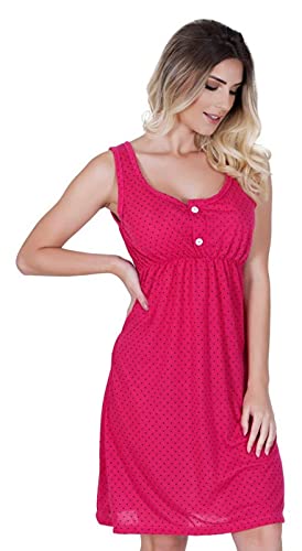 Camisola AR Amamentação Gestante Confortável (Rosa, G)