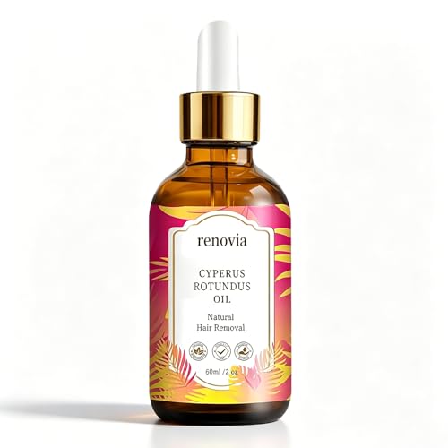 Quorvix Renovia Cyperus Rotundus Oil For Hair Removal Herbal Hair Removal Oil Serum With Peppermint Hydrating And Soothing And Leaves Skin With A Silky-Smooth Feel Suitable For All Skin Types