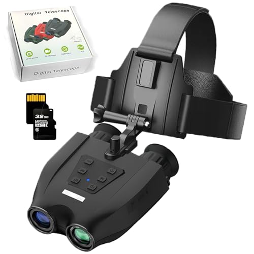 HMWOKPOT Military Grade Night Vision Goggles, Night Vision Binoculars for Adults - 8X Digital Zoom Infrared Goggles for Camping and Surveillance