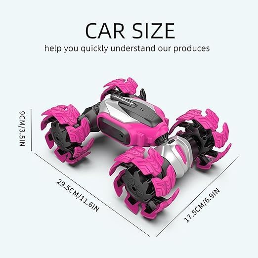 Image of Stunt Tires Racing CAR 1:12 Remote Control Stunt Plastic Rc Car with Hand Sensor Watch Twisting Vehicle Toy for Kids (RC Stunt Twisted CAR Open Wheel)