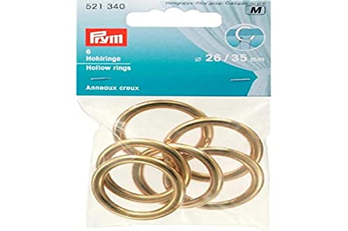 Prym Hollow Rings Brass Gold col 26/35 mm