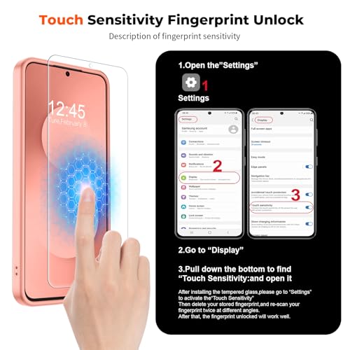 Image of SUPFINE Magnetic for Samsung Galaxy S25 FE Case with Screen Protector, (Built-in Magnets) (Military Grade Drop Protection) Slim Translucent Shockproof Phone Case,Light Pink