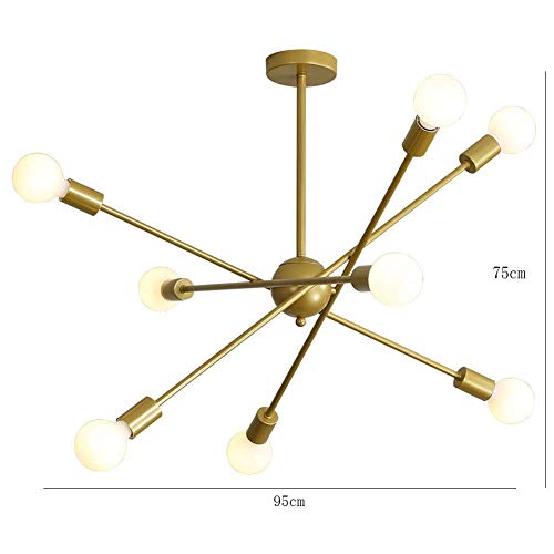 Lámpara de techo de hierro industrial para iluminar salones oscuros 7