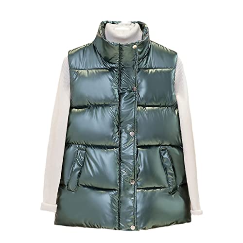 Gilet sans manches brillant veste femme chaude pour balades d'automne