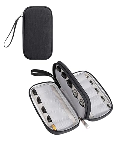 Image of Pendrive Case, 20 Card Slots USB Flash Drive Organizer, Travel-Friendly Hard Disk Pouch Case, Black U Storage Bag for Tech Professionals, Students