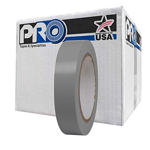Image of ProTapes Pro 50 Premium Vinyl Safety Marking and Dance Floor Splicing Tape, 6 mils Thick, 36 yds Length x 1 inch Width, Grey (Pack of 36)