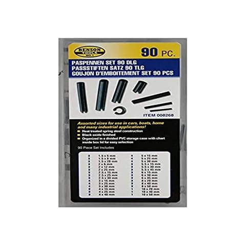 Clamping Sleeve / Dowel Pin Set 90 Pieces Black Cover