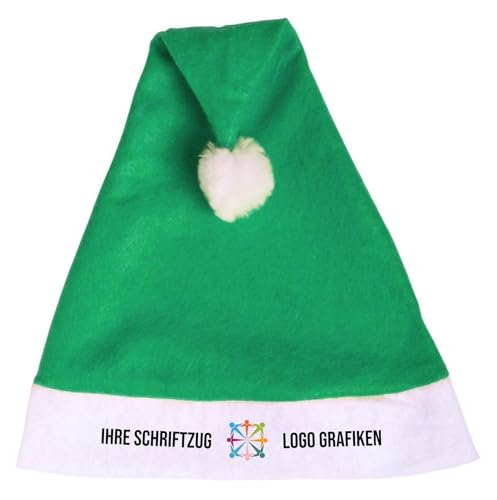 Nikolausmützen mit Logo 25 Generic Weihnachtsmütze Nikolausmütze Wichtelmütze mit deinem...