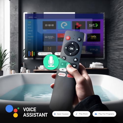 Leotachi 32-Zoll High-End-Smart-Badezimmerspiegel-TV - 4K Ultra HD, IP66 wasserdicht, Android TV, Sprachfernbedienung, integrierter ATSC-Tuner, HDMI (ARC), SPDIF, Upgrade für Ihr Badezimmer (Silber) – Bild 4