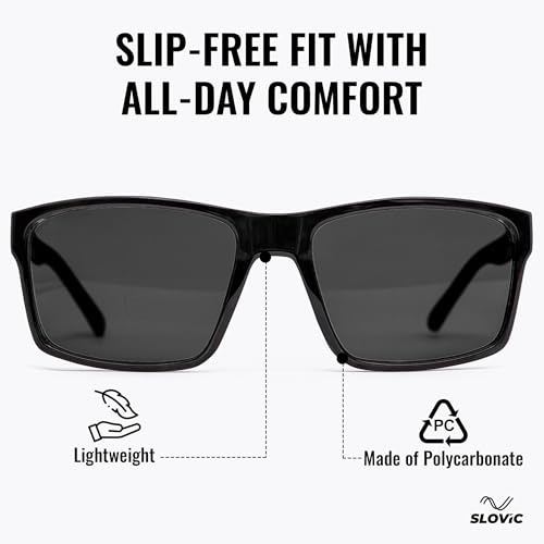 Image of SLOVIC Sunglasses for Men Stylist | UV Protection Goggles for Man | Lightweight & Durable Polycarbonate Material | Unisex Gift for Man & Women | Mens Fashion Sunglasses