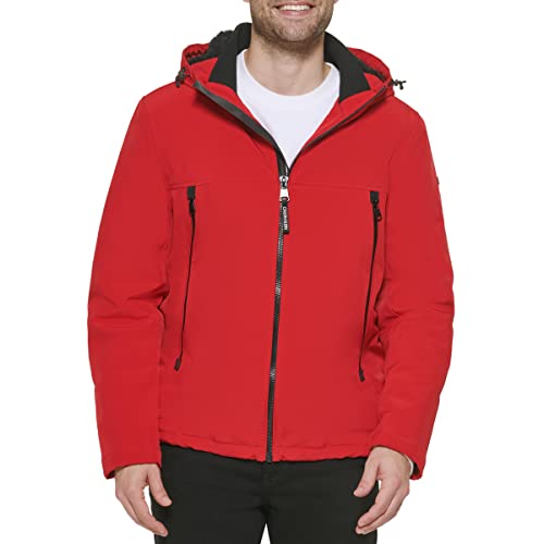 Image of Calvin Klein Men's Winter Coats - Sherpa-lined Hooded Soft Shell Jacket