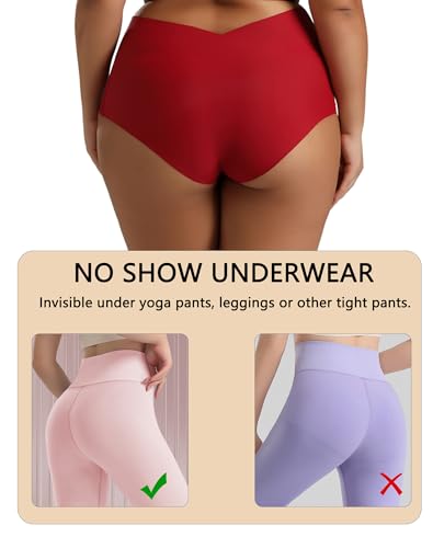 No Show High Waisted Underwear for Women 6 Pack Seamless Panties4
