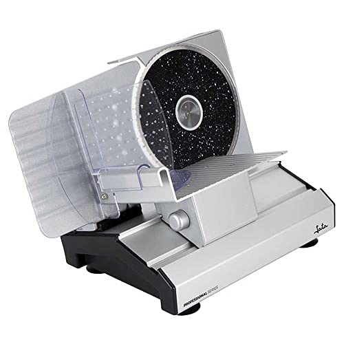 Jata CF1053 Cortafiambres Eléctrico Metálico, Disco Recubrimiento Stonite Extraíble, 190 mm de Diámetro, Regulador de Grosor 0 a 22 mm, Facil Limpieza, Seguridad antiuso, 200 W