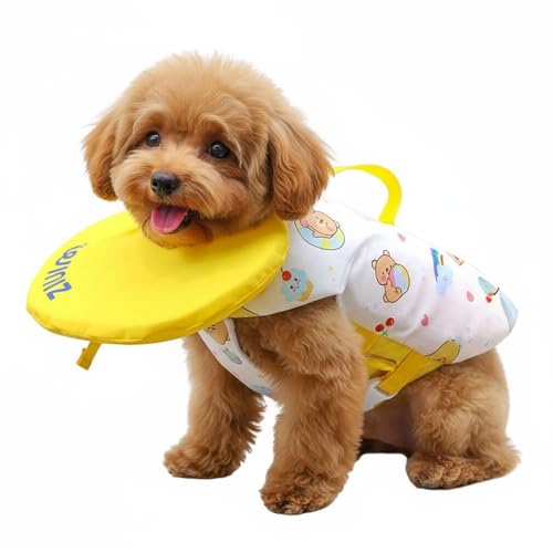 Dog Life Jackets WINIZ Dog Life Jacket – Pet Safety Vest with Removable Front Float & Rescue Handle – Adjustable High Buoyancy Aid Pet Supplies for Boating, Surfing, Swimming (Yellow, Medium)