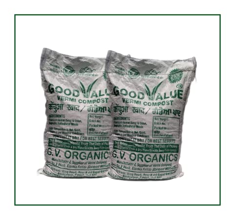 Good Value Vermicompost (10 kg (2 Packs of 5 kg (4 kg+1 kg)) 'Natural Bio Manure' Balanced & Exceptionally Rich in Nutrients for Any Type of Plants, Trees and Crops 4 41ZzmGNP7wL