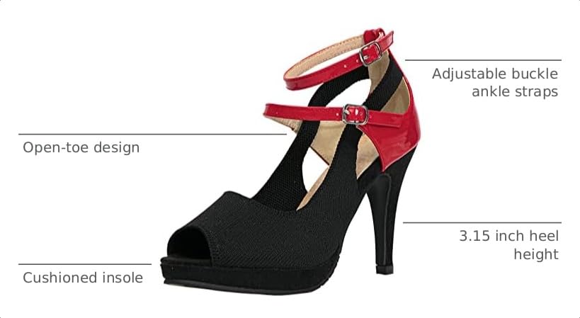 Image of getmorebeauty Women's High Heels Shoes Ankle Straps Dress Heeled Sandals