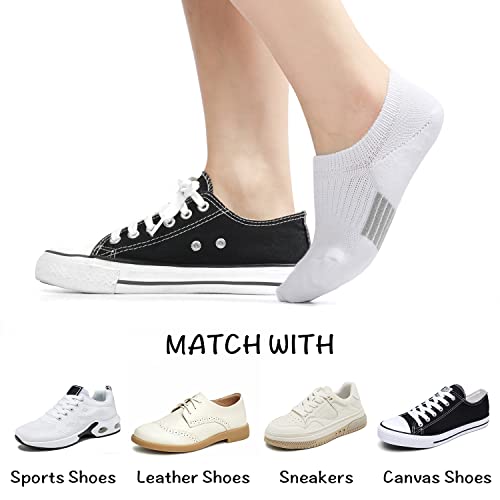 Image of No Show Socks Womens Cushioned Low Cut Invisible Footies for Running Athletic Ankle Socks 6 Pairs