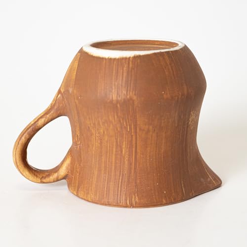 Image of KALAKRITI 160ml Brown Textured Ceramic Milk Pot with Handle | Tea Milk Server | Creamer Jug | Ceramic Milk Pourer | Dining Tableware (Set of 1)