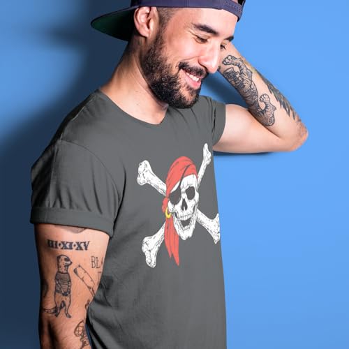 T-shirt Pirate au Motif Jolly Roger Fireti Imprimé Flag Durable - 5