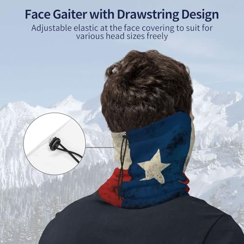 Texas Flag Distressed Winter Neck Warmer Gaiter Warm Windproof Face Scarf Cover Mask For Men Women4