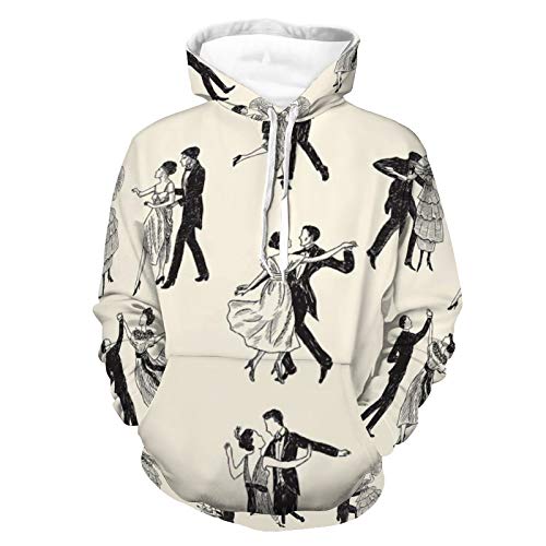 Sweat à capuche extensible AERICKON imprimé 3D avec poche pour les loisirs d'automne