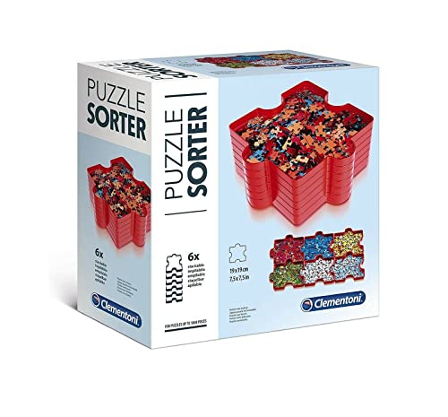 Clementoni - Puzzle Accesorio Clasificador de Piezas apilable para montar los puzzles más fácil (37040)